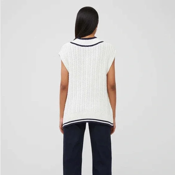 FRENCH CONNECTION Mozart Cable Knit Cricket Vest XL - Picture 4 of 7